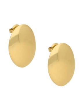 Aretes ovalados Nuvi con acabado brillante