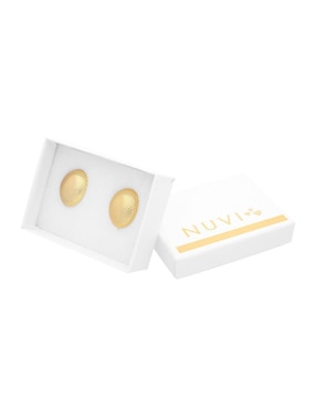 Aretes ovalados Nuvi con acabado brillante