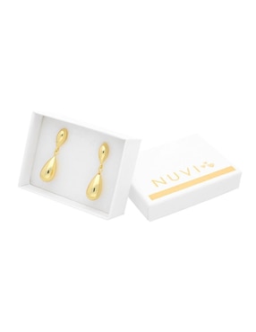 Aretes de gota Nuvi con acabado brillante