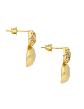 Aretes circulares Nuvi con acabado brillante