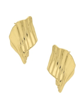 Aretes circulares Nuvi con acabado brillante