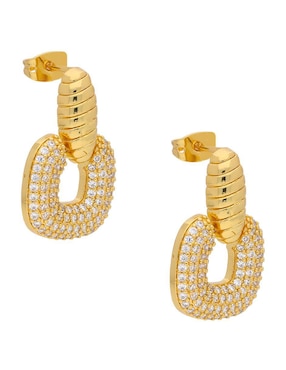 Aretes circulares Nuvi con acabado brillante