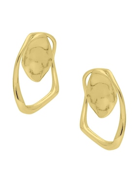 Aretes circulares Nuvi con acabado brillante