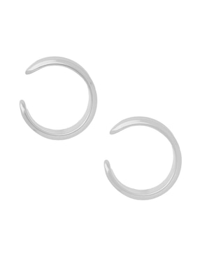 Aretes circulares Nuvi con acabado brillante