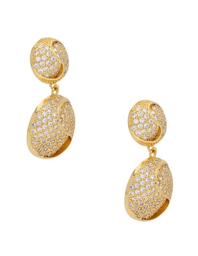 Aretes circulares Nuvi con acabado brillante