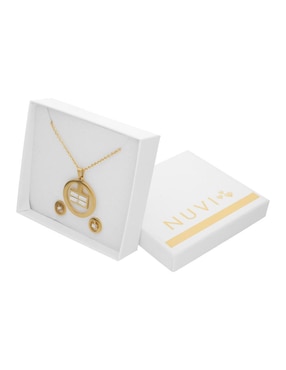 Aretes y collar circular Nuvi