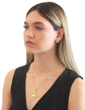 Aretes y collar circular Nuvi