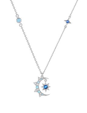 Collar De Luna Ame Jewelry Stars De Plata P925