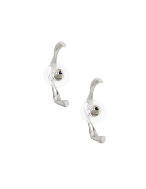 Aretes de media luna Map con acabado martillado