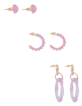 Set de aretes That'S It con acabado liso
