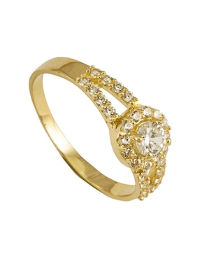 Anillo Unlimited By Ob 10 k de oro zirconia brillante