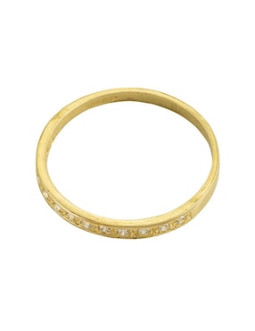 Anillo Redondo Unlimited By Ob 10 K De Oro Zirconia