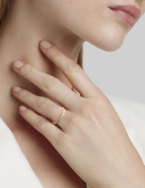 Anillo Unlimited By Ob 10 k de oro zirconia brillante