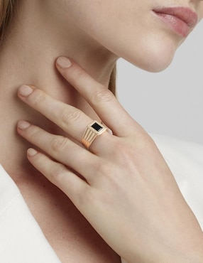 Anillo Unlimited By Ob 10 k de oro zirconia brillante