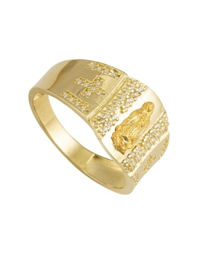Anillo Unlimited By Ob 10 k de oro zirconia brillante