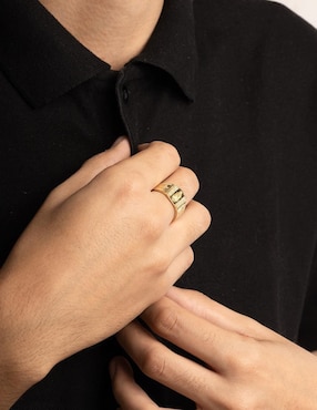 Anillo Unlimited By Ob 10 k de oro zirconia brillante