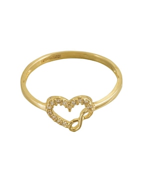 Anillo Redondo Unlimited By Ob 10 K De Oro Zirconia