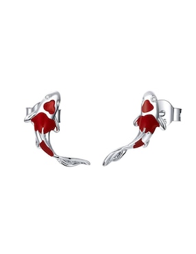 Broqueles de pez Chulada Nature de plata P 925 con acabado brillante