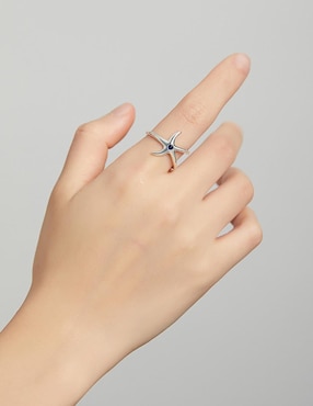 Anillo de estrella Chulada Nature P 925 de plata circonita brillante
