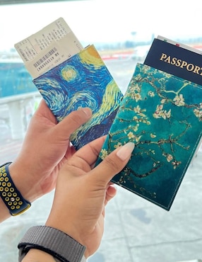 Set de porta pasaporte Mamá Pulpo Van Gogh