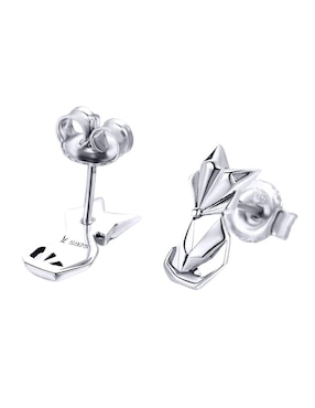 Broqueles de zorro Chulada Nature de plata P 925 con acabado brillante