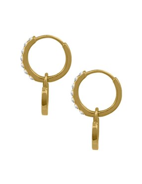 Aretes de corazón Clepsidra con acabado lustre