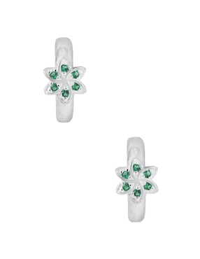 Aretes redondos Unlimited By Ob de plata P 925 con acabado plateado zirconia