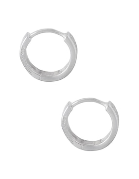 Aretes redondos Unlimited By Ob de plata P 925 con acabado plateado zirconia