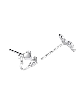 Broqueles de perro Chulada de plata P 925 con acabado brillante