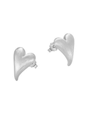 Broqueles de corazón Chulada Beauty de plata P 925 con acabado brillante