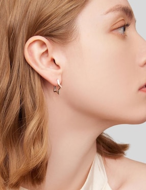 Arracadas de estrella Chulada Beauty de plata P 925 con acabado brillante