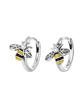 Arracadas de abeja Chulada Nature de plata P 925 con acabado brillante