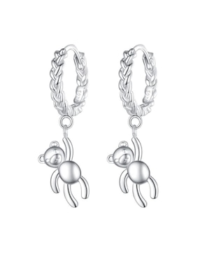 Aretes de oso Chulada Beauty de plata P 925 con acabado brillante