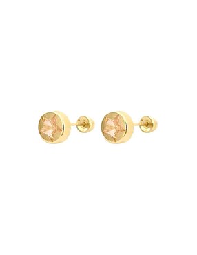 Broqueles de estrella Lenna de oro con acabado brillante zirconia