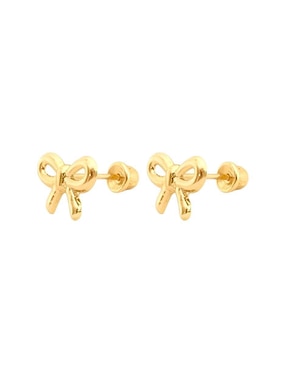 Broqueles de moño Lenna de oro