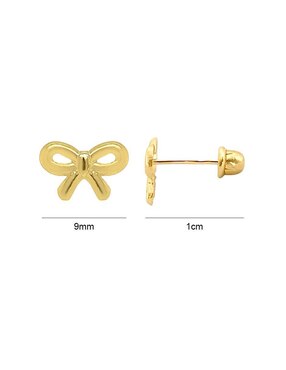 Broqueles de moño Lenna de oro