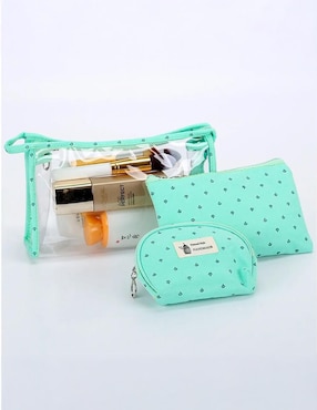 Set cosmetiquera para maquillaje Donut 3 piezas para mujer