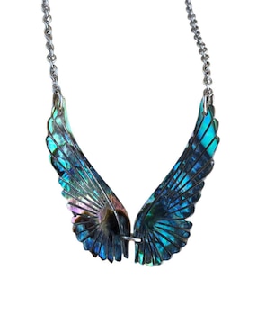 Collar ángel de alas Mirlo Blanco
