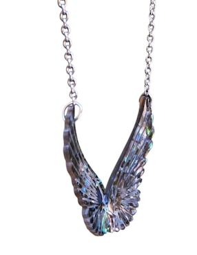 Collar ángel de alas Mirlo Blanco