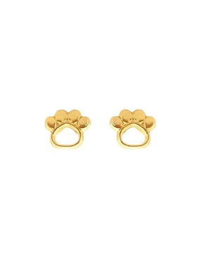 Broqueles de huella Lenna de oro