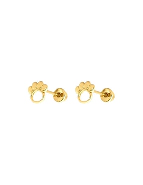 Broqueles de huella Lenna de oro