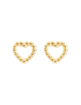 Broqueles de corazón Lenna de oro