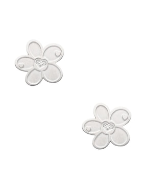 Broqueles de flor Nuvi con acabado brillante