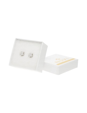 Broqueles de flor Nuvi con acabado brillante