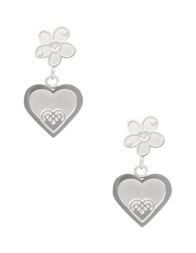 Broqueles de flor Nuvi con acabado brillante