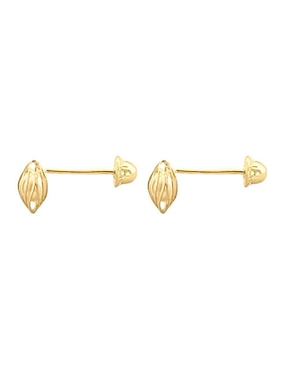 Broqueles de concha Lenna de oro perla