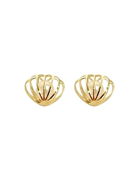 Broqueles de concha Lenna de oro perla