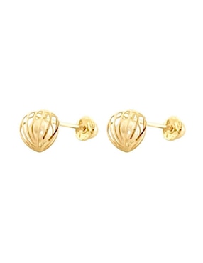 Broqueles de concha Lenna de oro perla