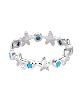 Anillo de estrella Chulada Nature P 925 de plata brillante