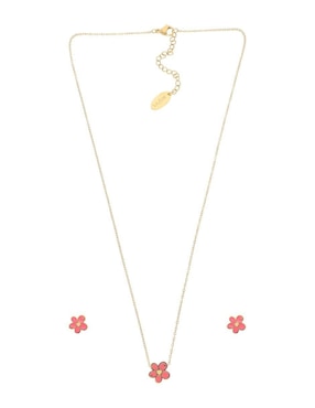 Aretes y collar de flor Nuvi
